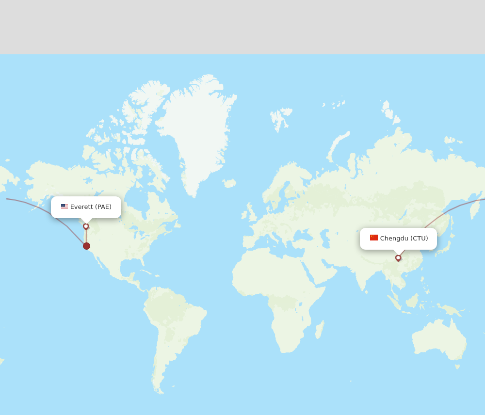 Flights From Everett To Chengdu Pae To Ctu Flight Routes