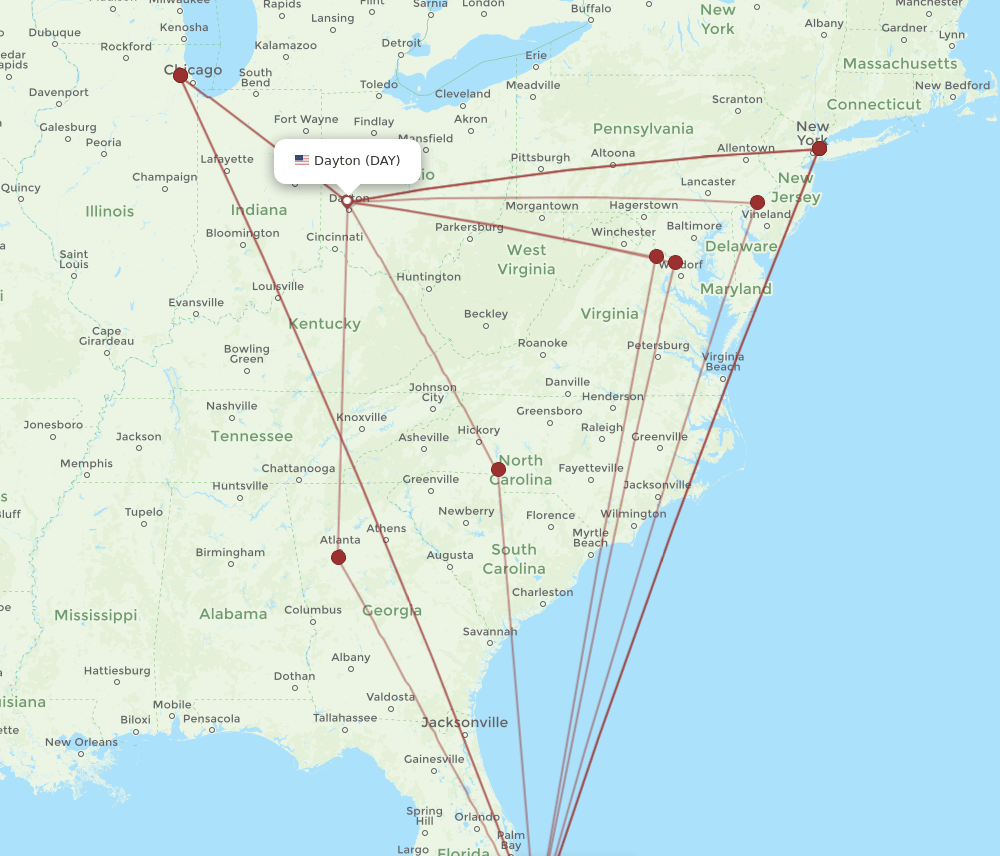 Flights From West Palm Beach To Dayton PBI To DAY Flight Routes