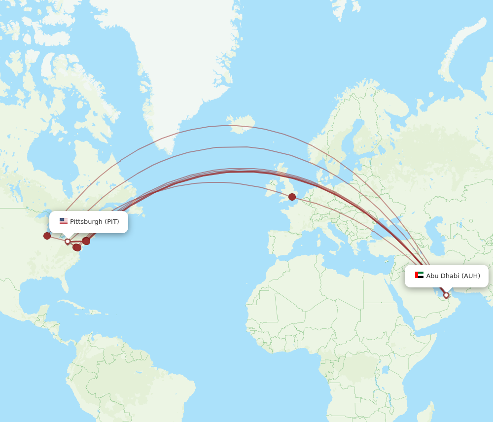 Flights From Pittsburgh To Abu Dhabi Pit To Auh Flight Routes