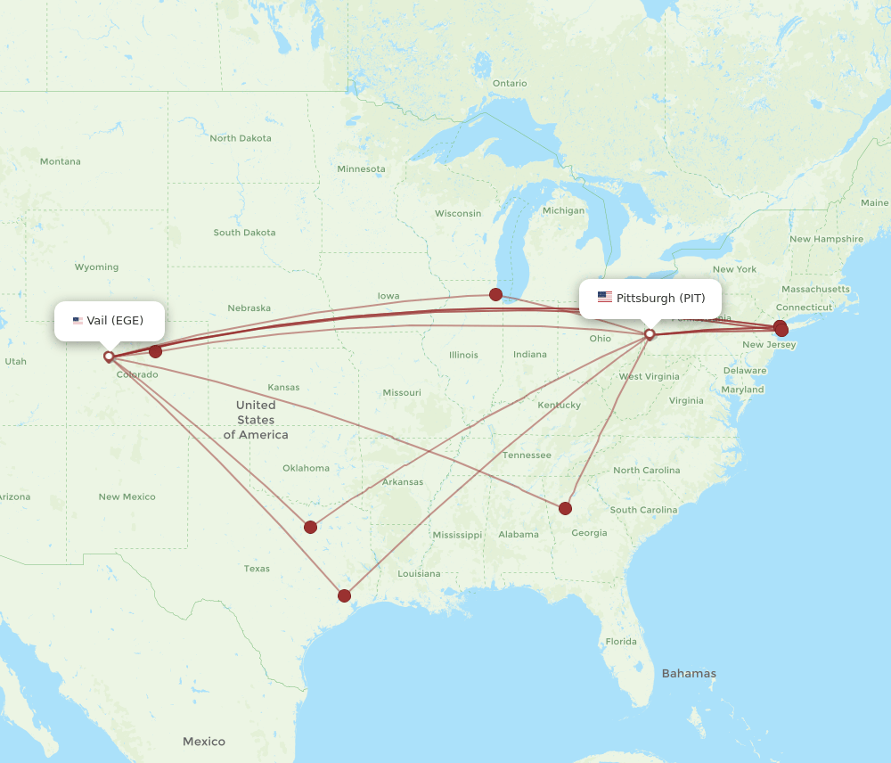 Flights From Pittsburgh To Vail Pit To Ege Flight Routes