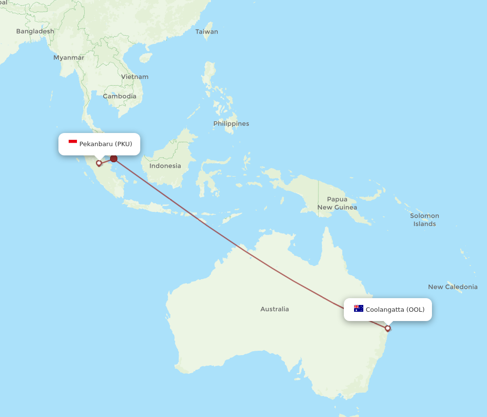 Flights From Pekanbaru To Coolangatta Gold Coast Pku To Ool Flight