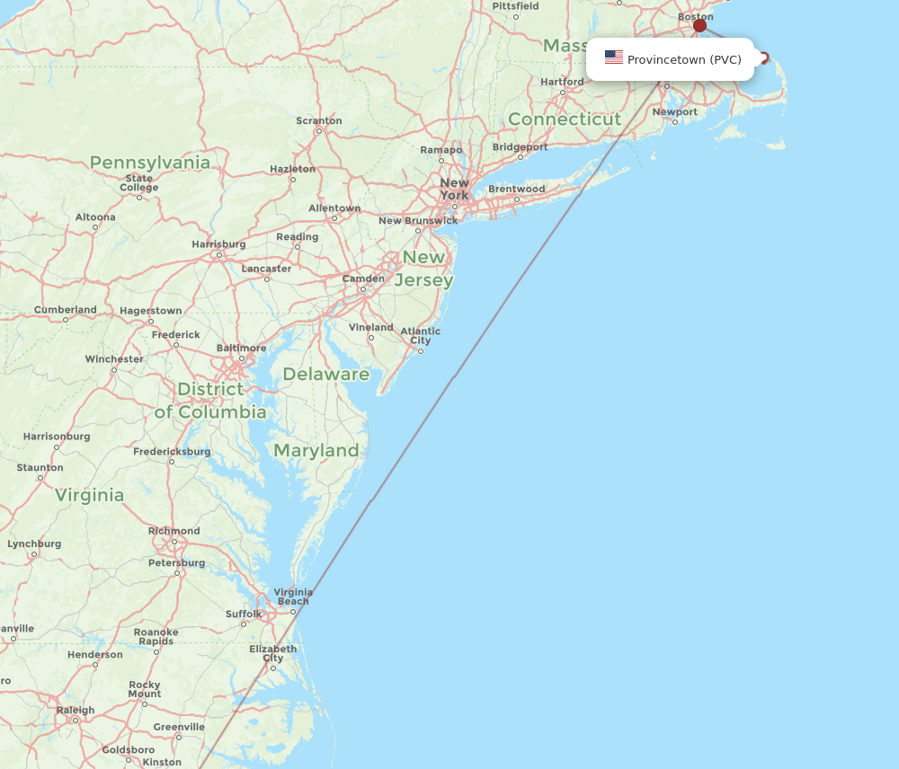 All Flight Routes From Wilmington To Provincetown Ilm To Pvc Flight