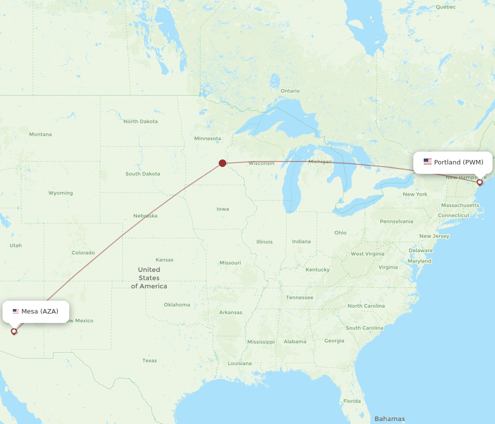 Flights From Mesa To Portland Aza To Pwm Flight Routes