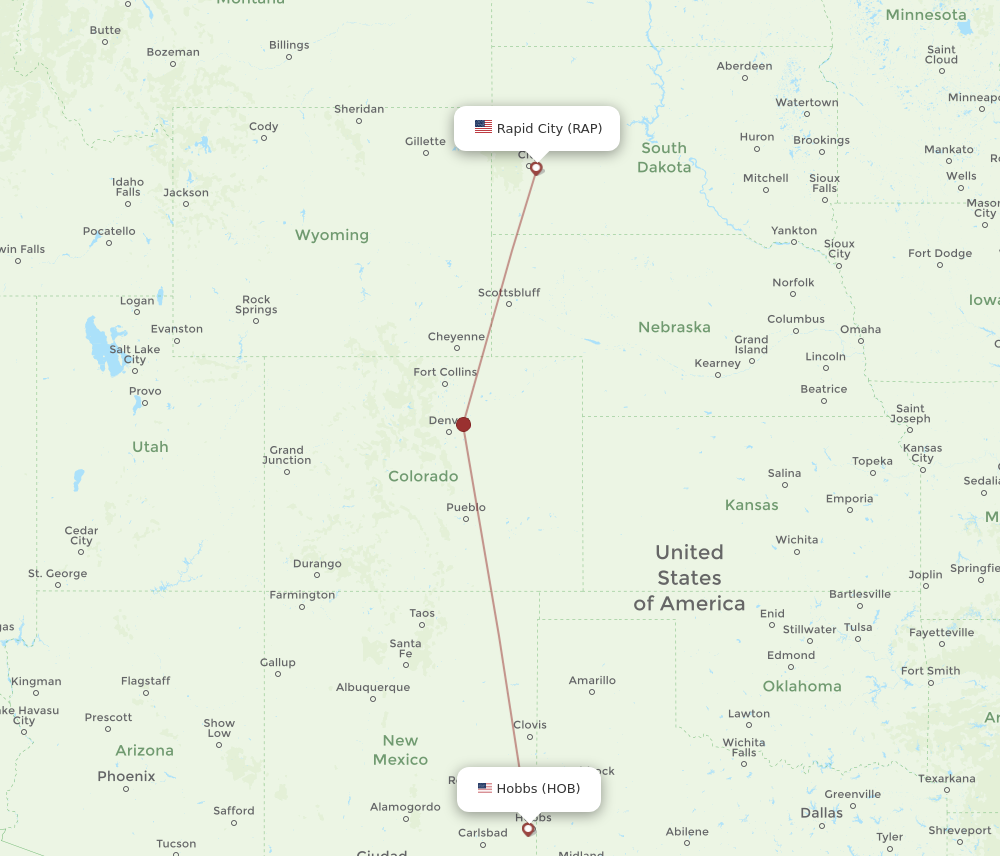 Flights From Rapid City To Hobbs RAP To HOB Flight Routes