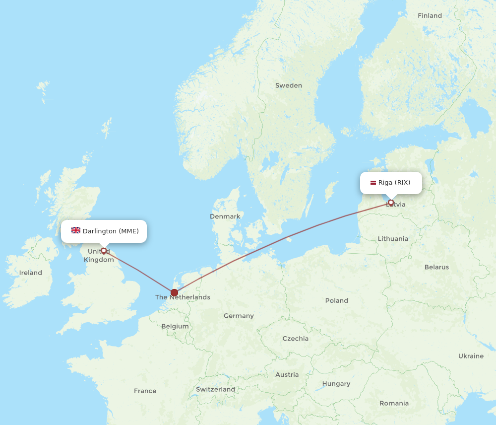 Flights From Riga To Durham Tees Valley Rix To Mme Flight Routes