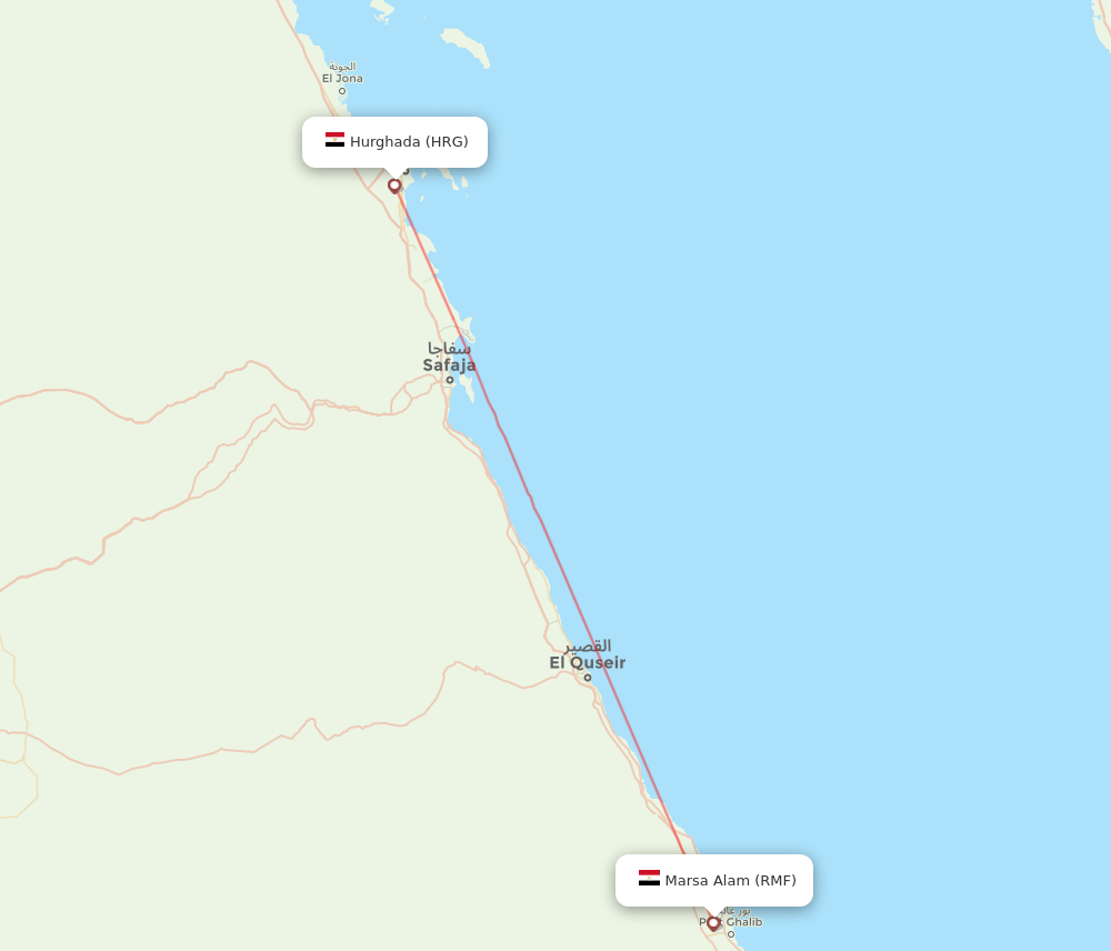 Flights From Marsa Alam To Hurghada RMF To HRG Flight Routes