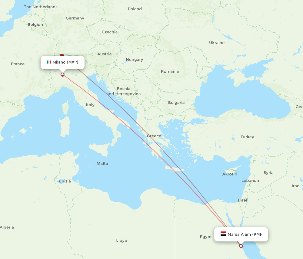 All Flight Routes From Marsa Alam To Milan Rmf To Mxp Flight Routes