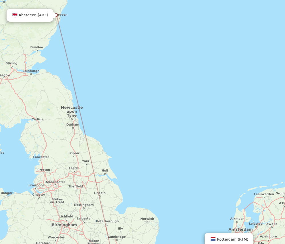 Flights From Rotterdam To Aberdeen Rtm To Abz Flight Routes