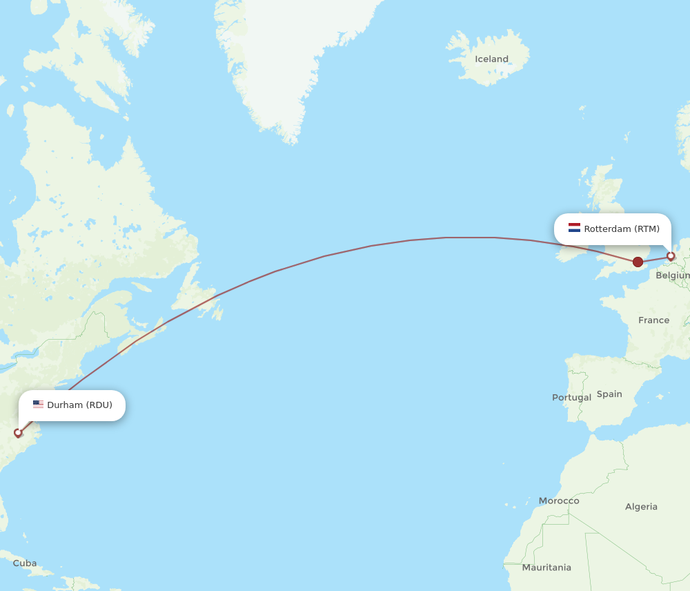 Flights From Rotterdam To Raleigh Durham RTM To RDU Flight Routes