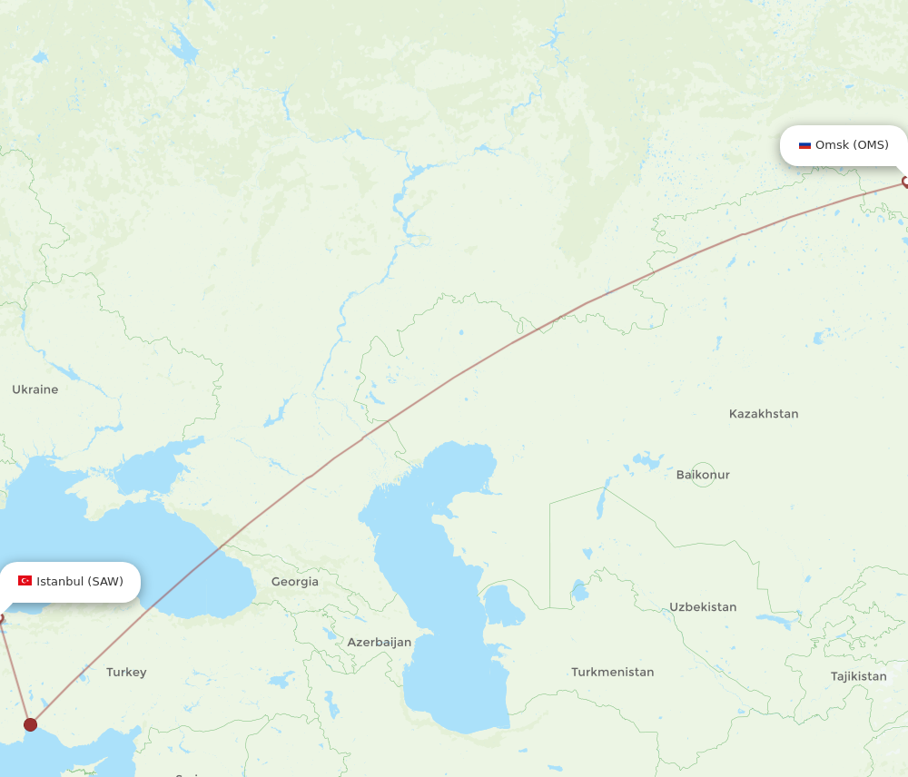 Flights From Omsk To Istanbul OMS To SAW Flight Routes