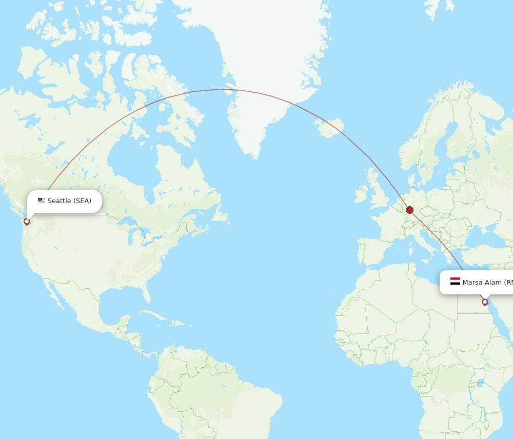 All Flight Routes From Seattle To Marsa Alam SEA To RMF Flight Routes