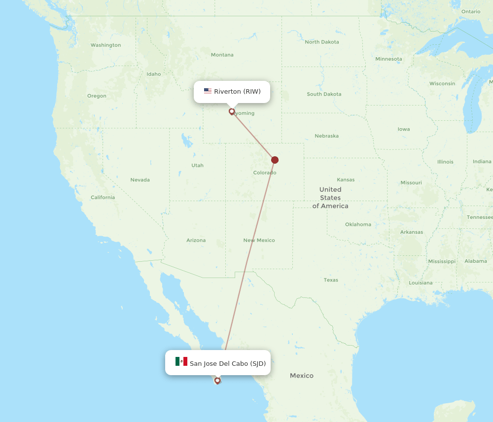 Flights From San Jose Cabo To Riverton Sjd To Riw Flight Routes