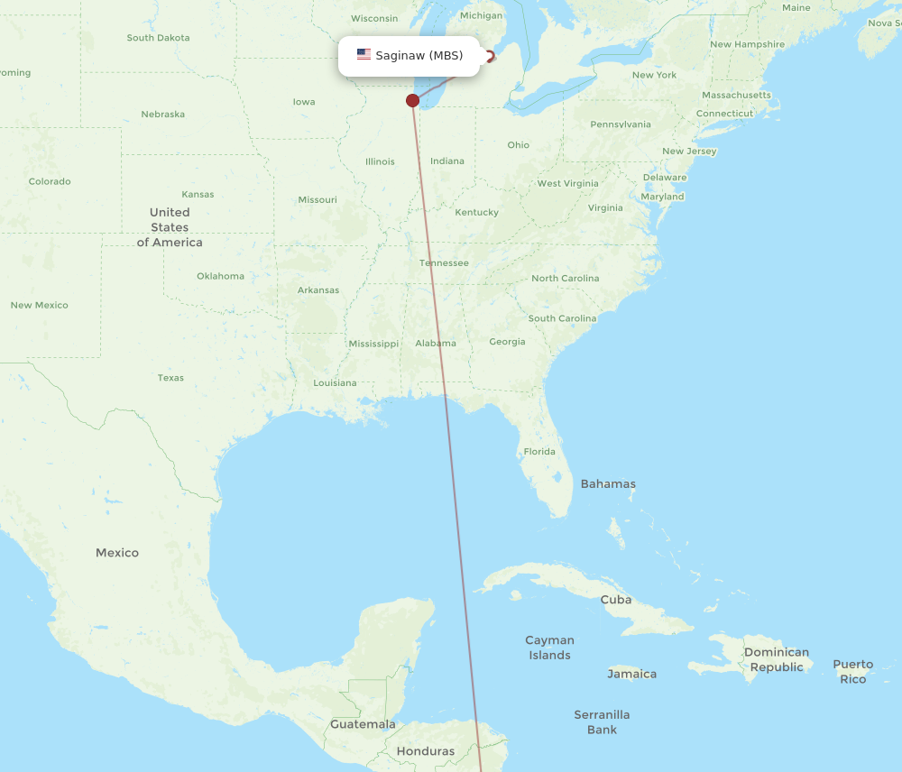 Flights From San Jose To Saginaw Sjo To Mbs Flight Routes