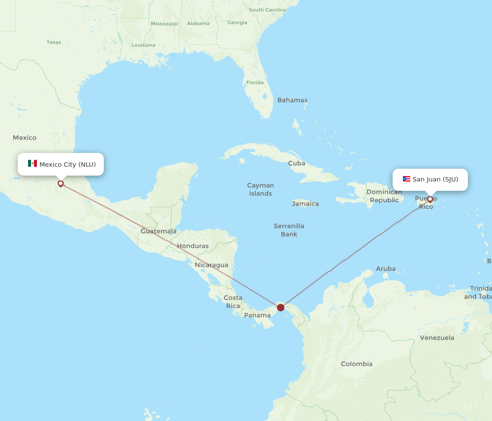 Flights From San Juan To Mexico City SJU To NLU Flight Routes