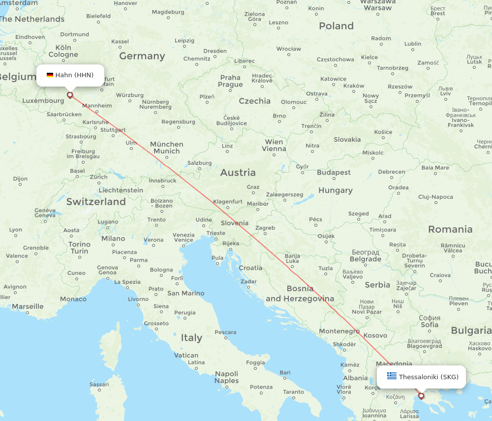 Flights From Hahn To Thessaloniki Hhn To Skg Flight Routes