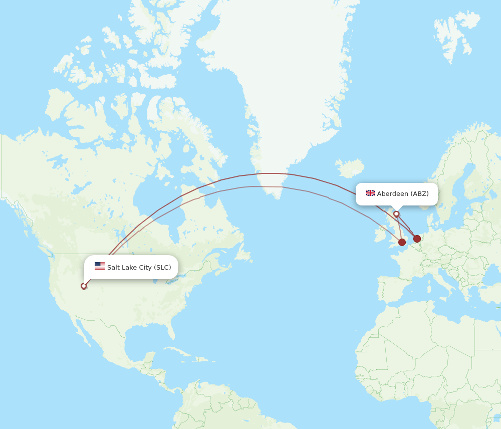 All Flight Routes From Salt Lake City To Aberdeen Slc To Abz Flight