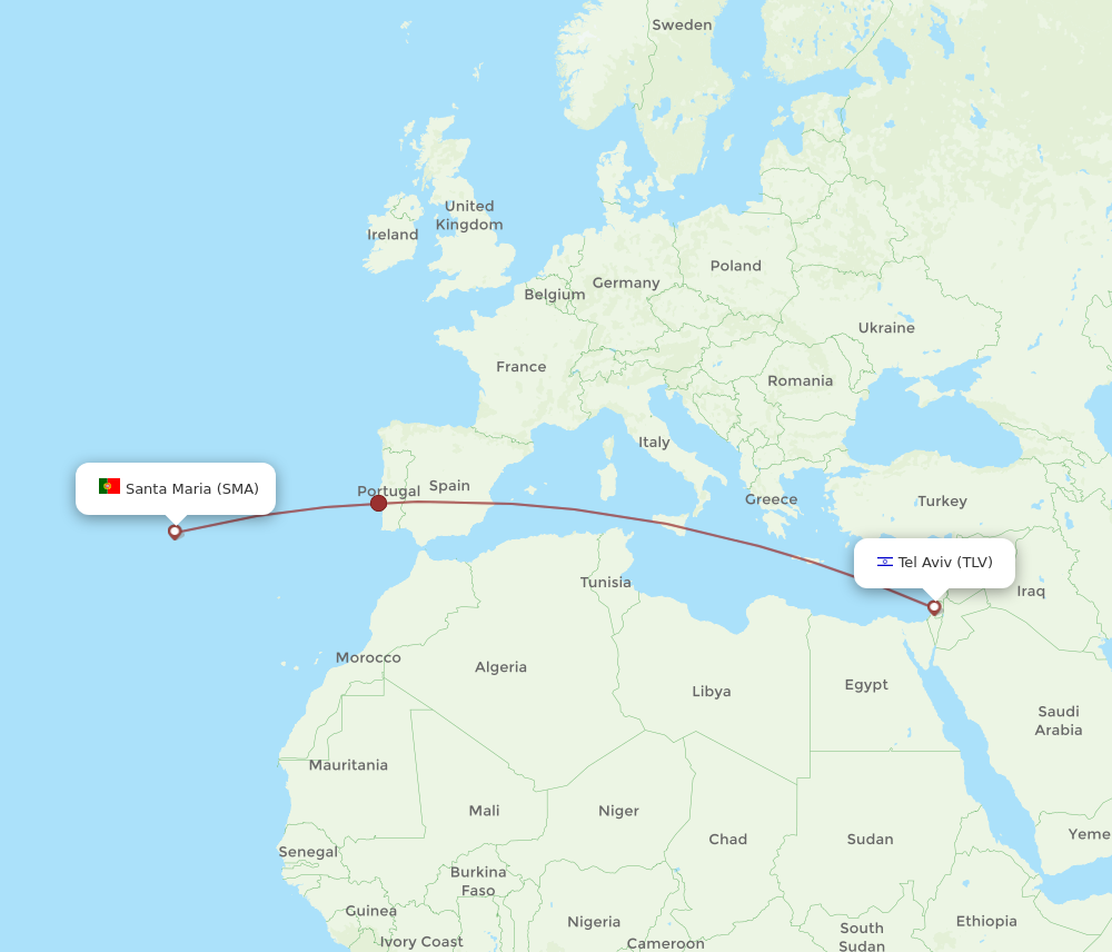 Flights From Santa Maria Azores To Tel Aviv Yafo SMA To TLV Flight