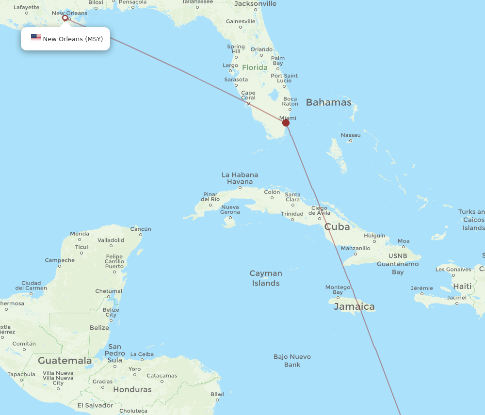 Flights From Santa Marta To New Orleans SMR To MSY Flight Routes