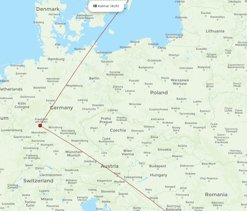 All Flight Routes From Sofia To Kalmar Sof To Klr Flight Routes