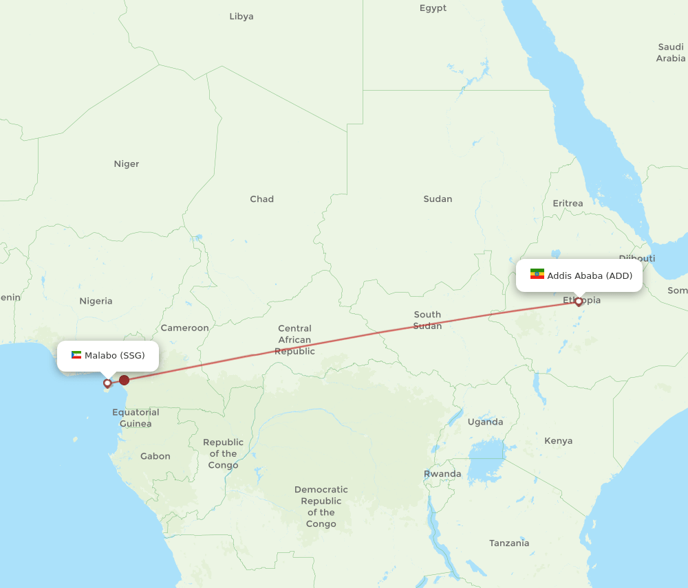 All Flight Routes From Malabo To Addis Ababa Ssg To Add Flight Routes