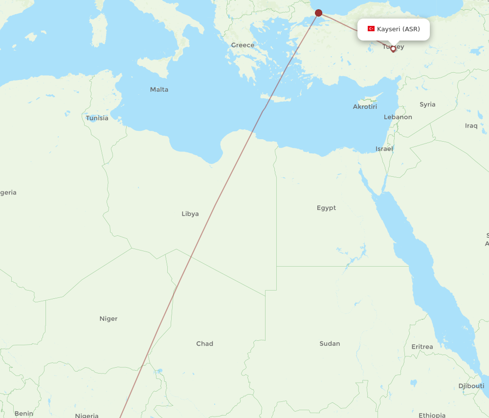 Flights From Kayseri To Malabo Asr To Ssg Flight Routes