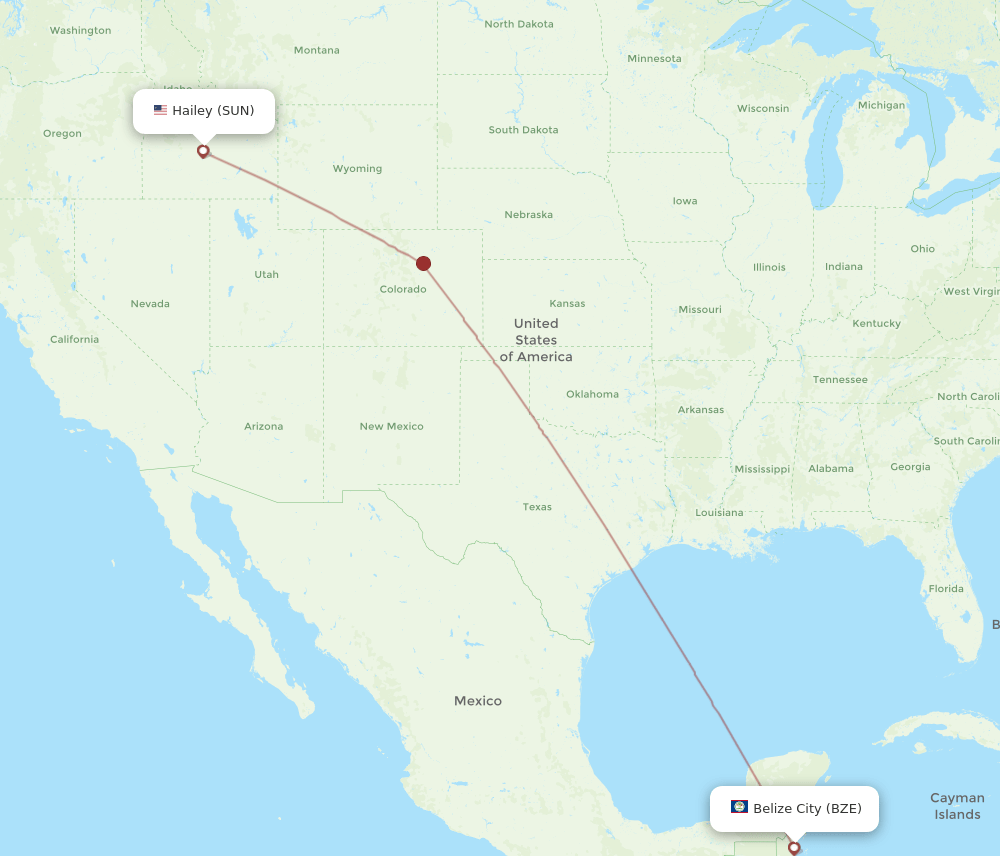 Flights From Sun Valley To Belize City SUN To BZE Flight Routes