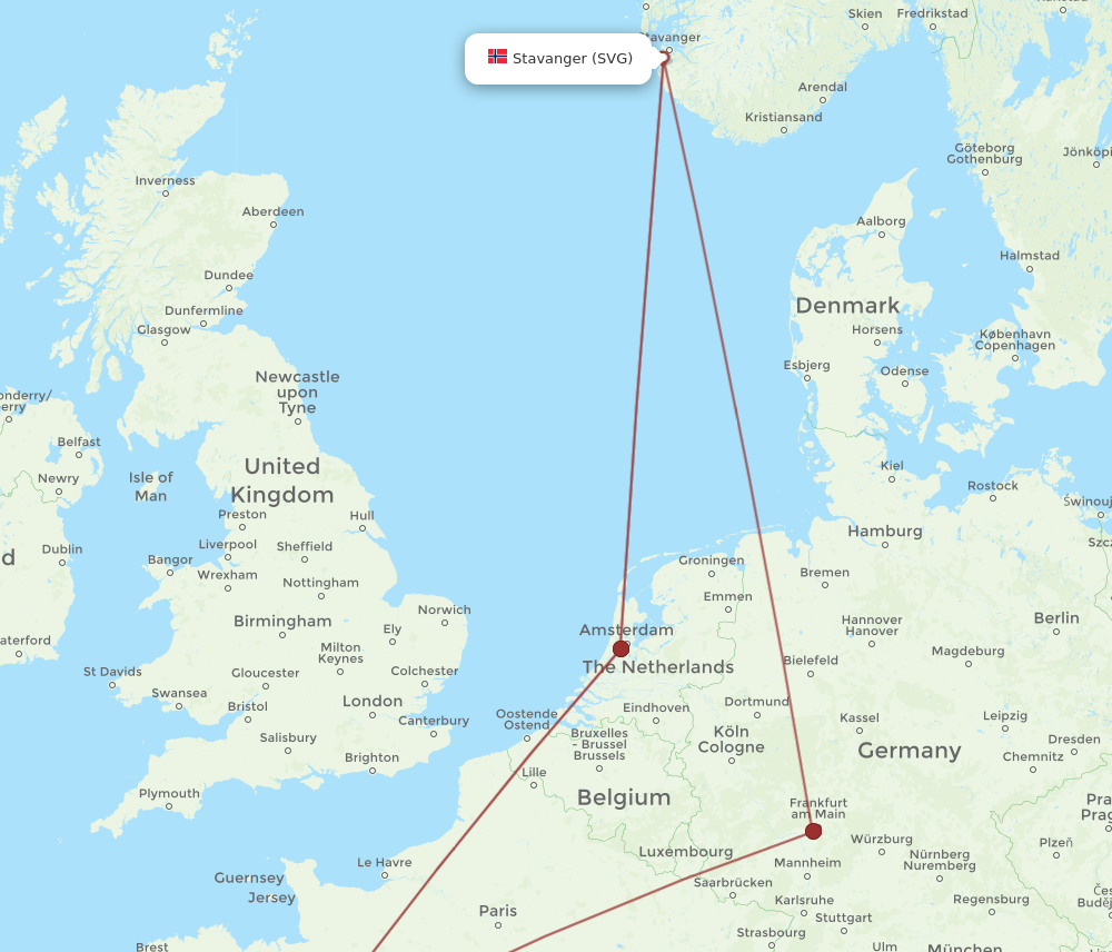 Flights From Stavanger To Nantes Svg To Nte Flight Routes