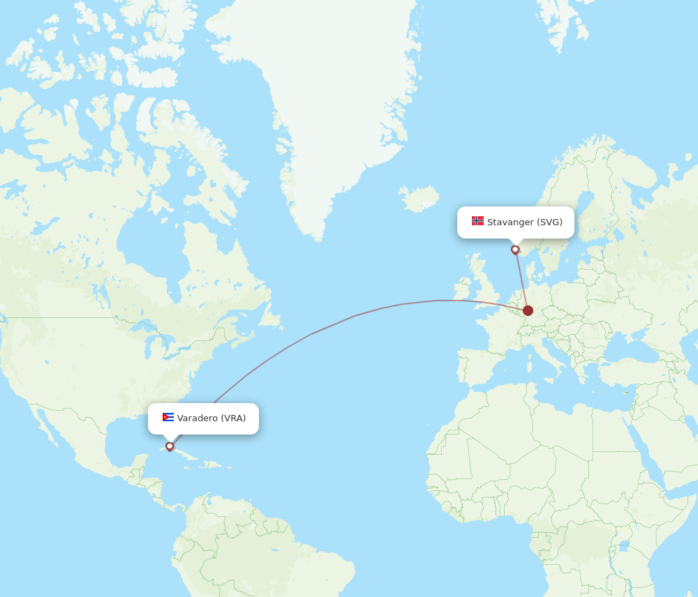 Flights From Varadero To Stavanger Vra To Svg Flight Routes