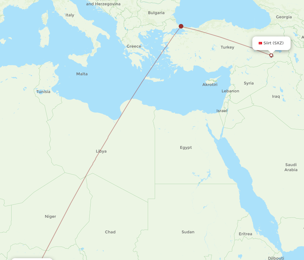 Flights From Siirt To Abuja SXZ To ABV Flight Routes