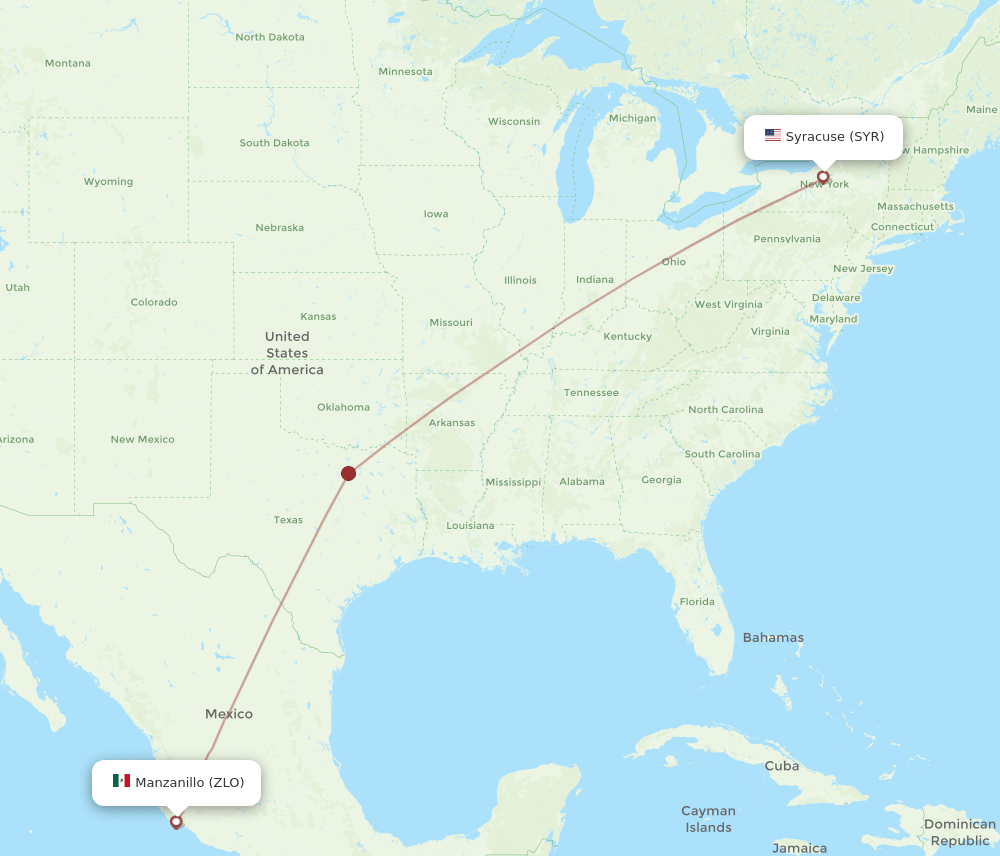 Flights From Syracuse To Manzanillo Syr To Zlo Flight Routes