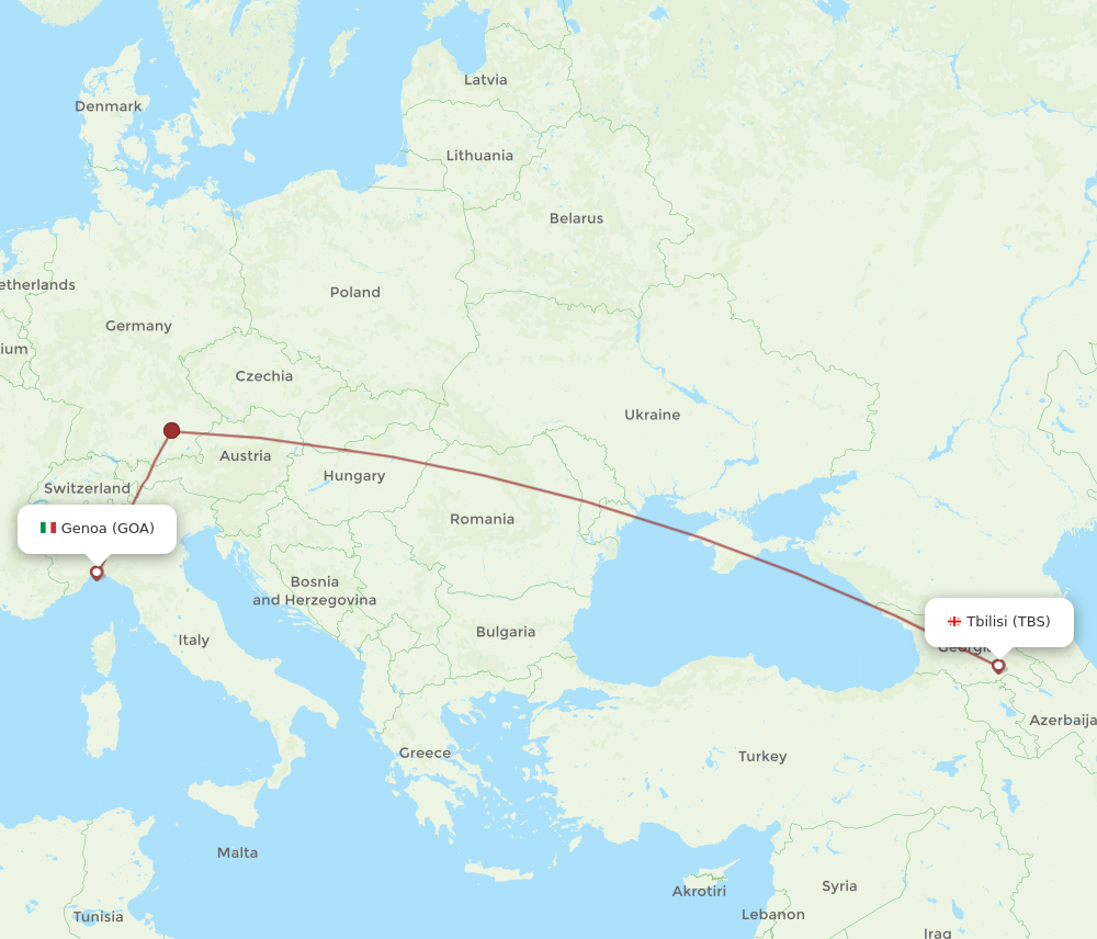 Flights From Tbilisi To Genoa TBS To GOA Flight Routes