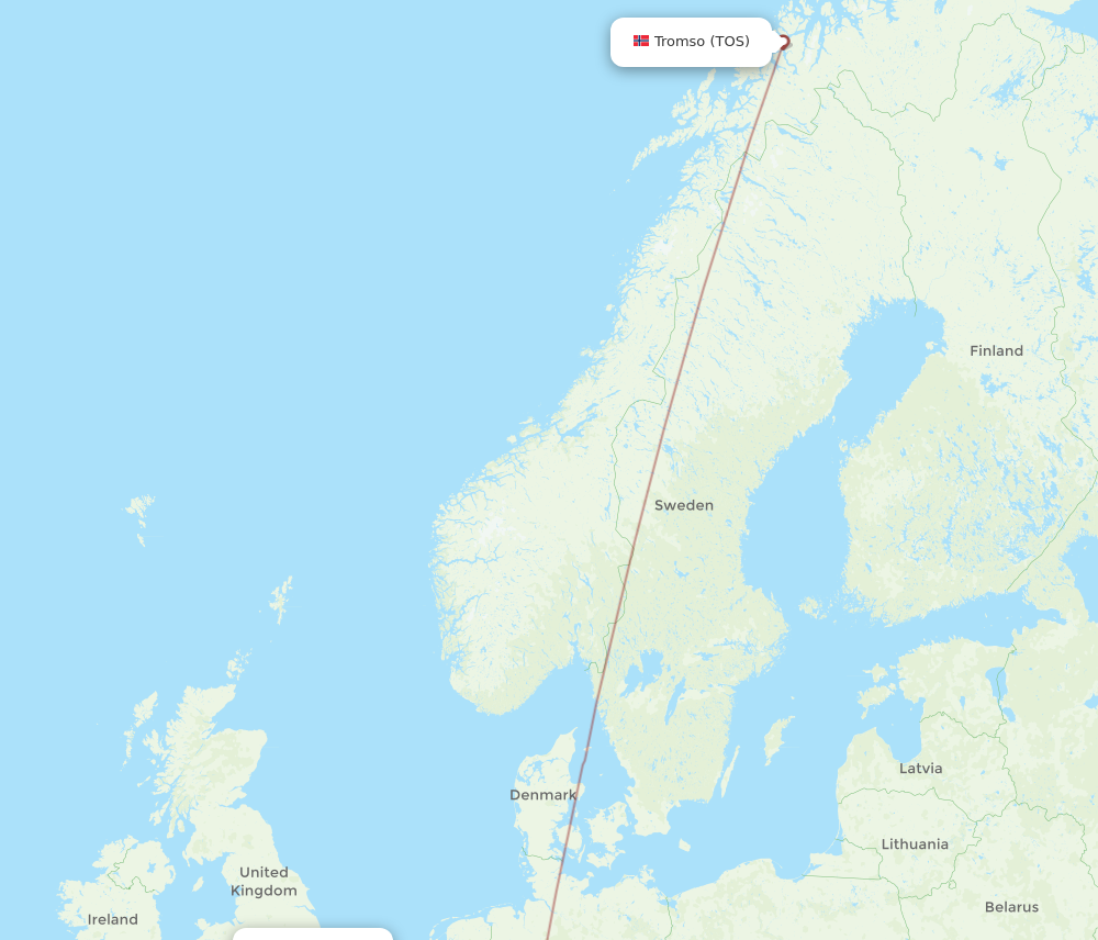 All Flight Routes From Tromso To London Tos To Lcy Flight Routes