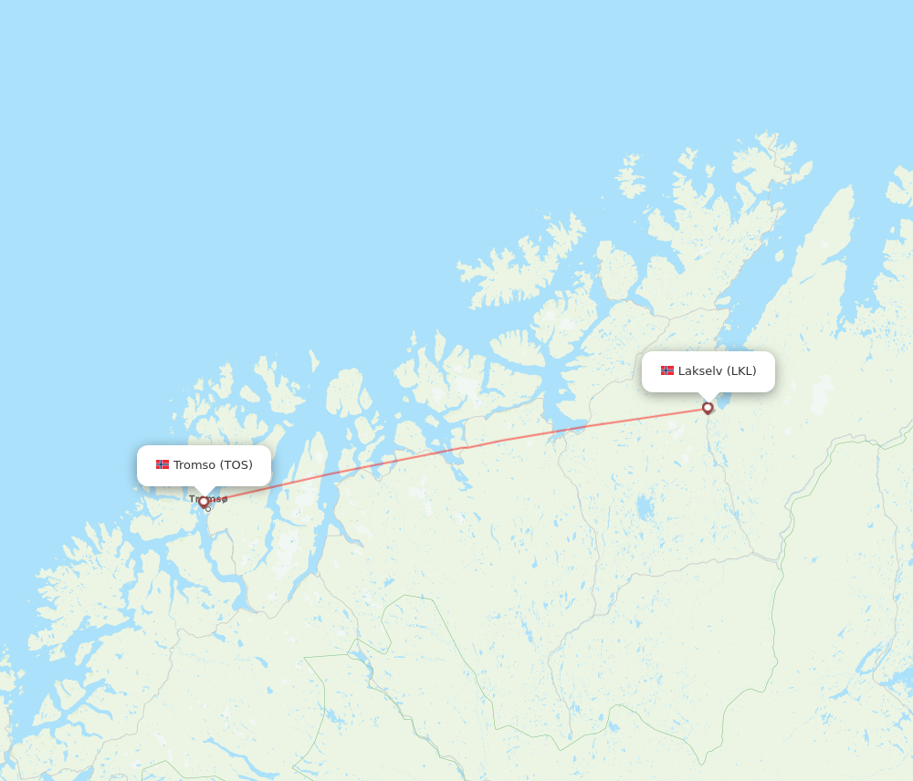 All Flight Routes From Tromso To Lakselv Tos To Lkl Flight Routes