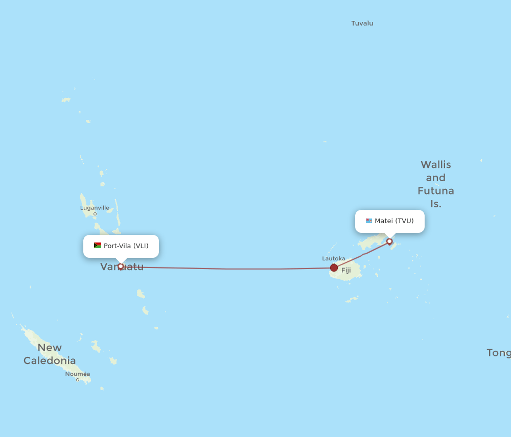 All Flight Routes From Taveuni To Port Vila Tvu To Vli Flight Routes