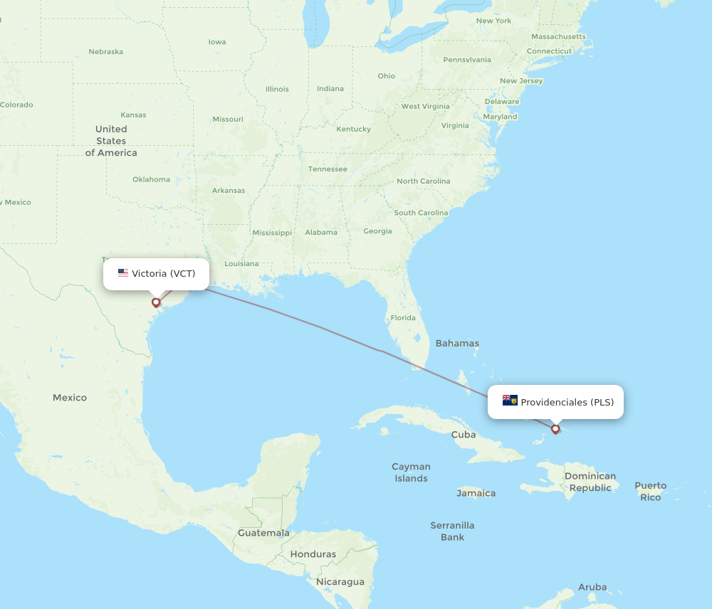 Flights From Victoria To Providenciales VCT To PLS Flight Routes