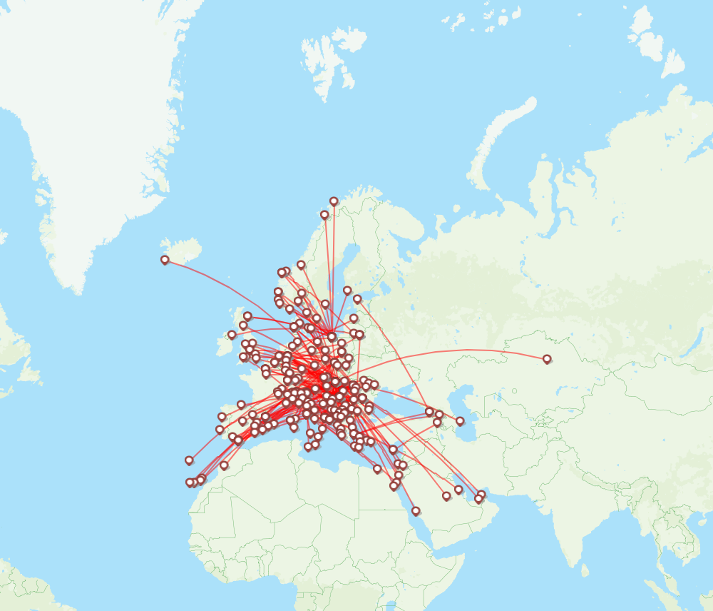 Wizz Air Airline Routes W6 Map Flight Routes