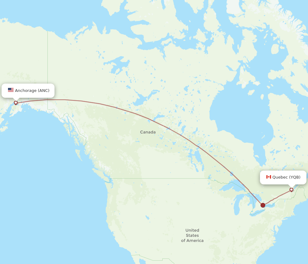 Flights From Anchorage To Quebec Anc To Yqb Flight Routes