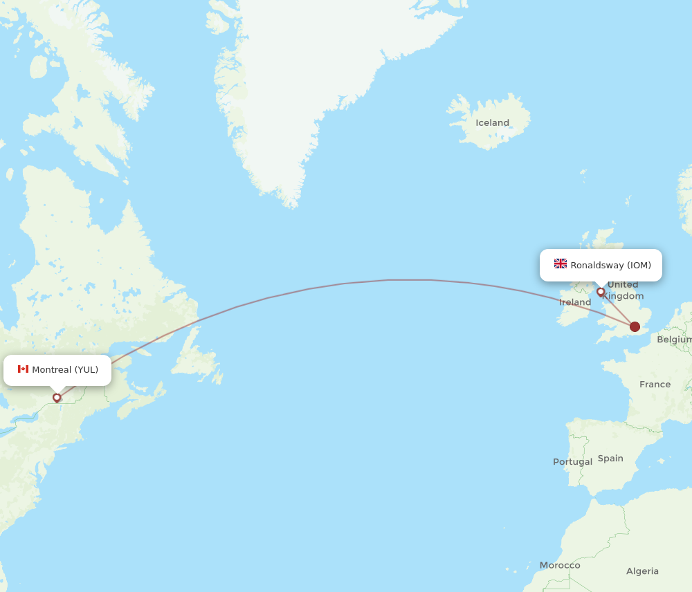 Flights From Montreal To Isle Of Man YUL To IOM Flight Routes