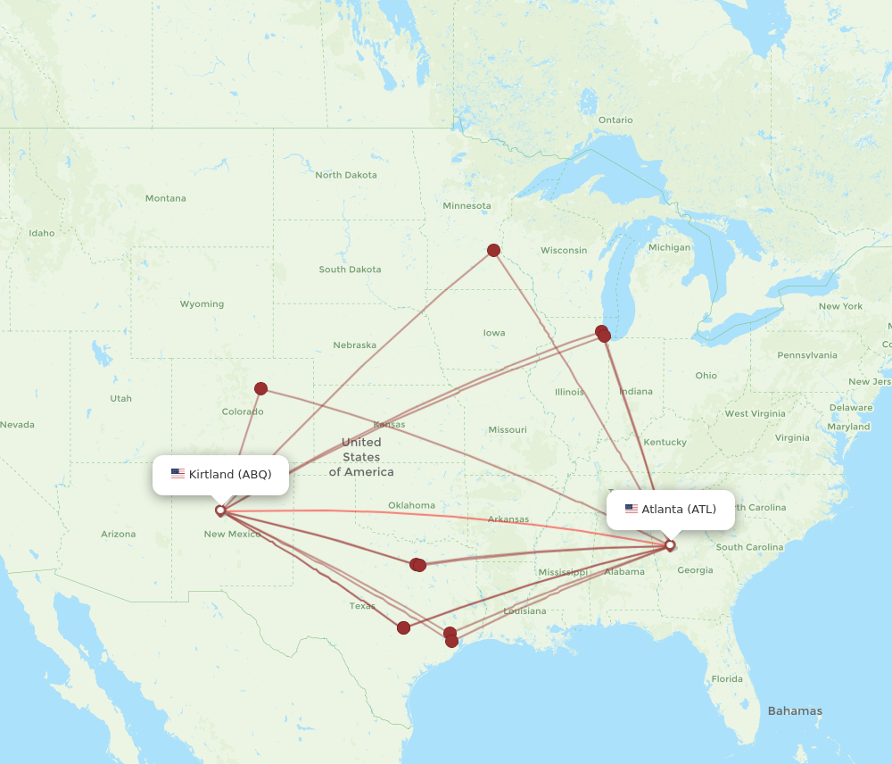 Flights from Albuquerque to Atlanta ABQ to ATL Flight Routes