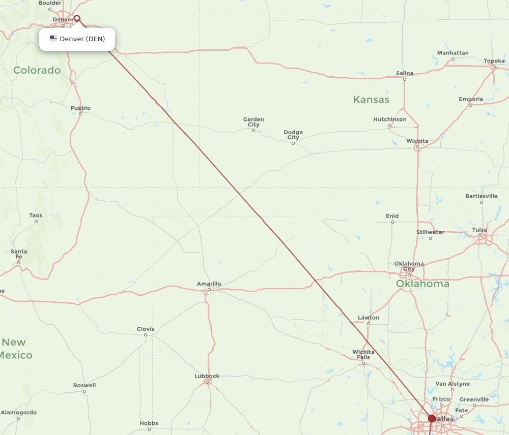 Flights from Waco to Denver ACT to DEN Flight Routes