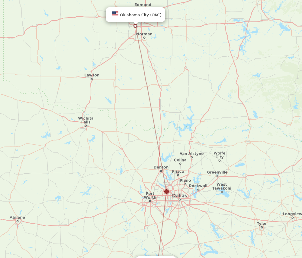 Flights from Waco to Oklahoma City ACT to OKC Flight Routes