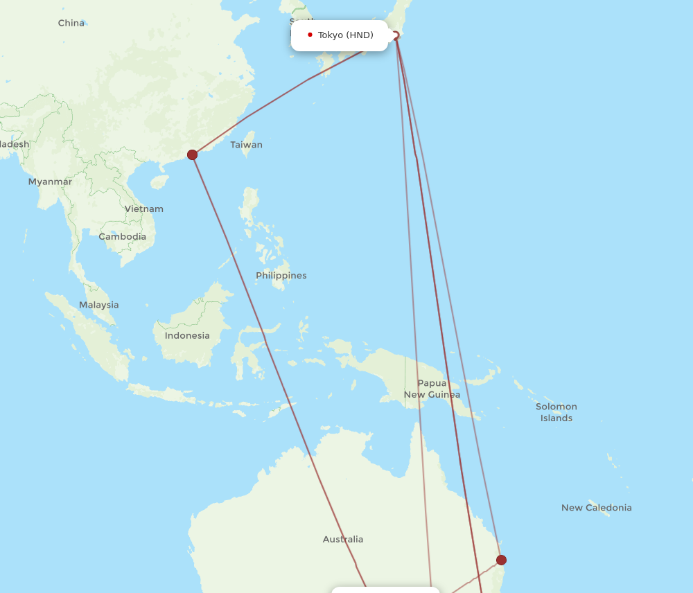 Flights from Adelaide to Tokyo ADL to HND Flight Routes