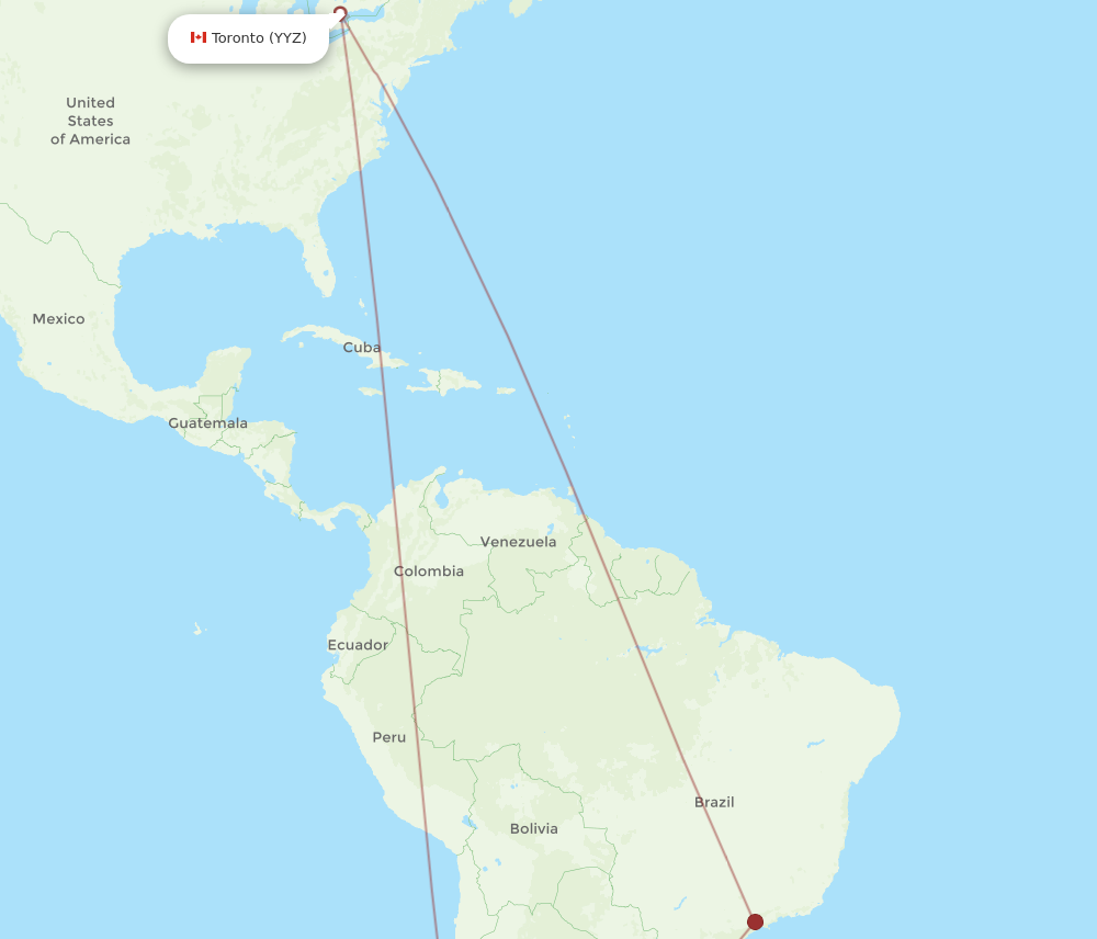 All Flight Routes From Toronto To Buenos Aires Yyz To Aep Flight Routes 5664