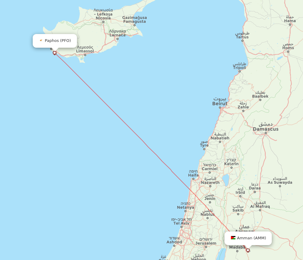 Flights from sales amman to paphos