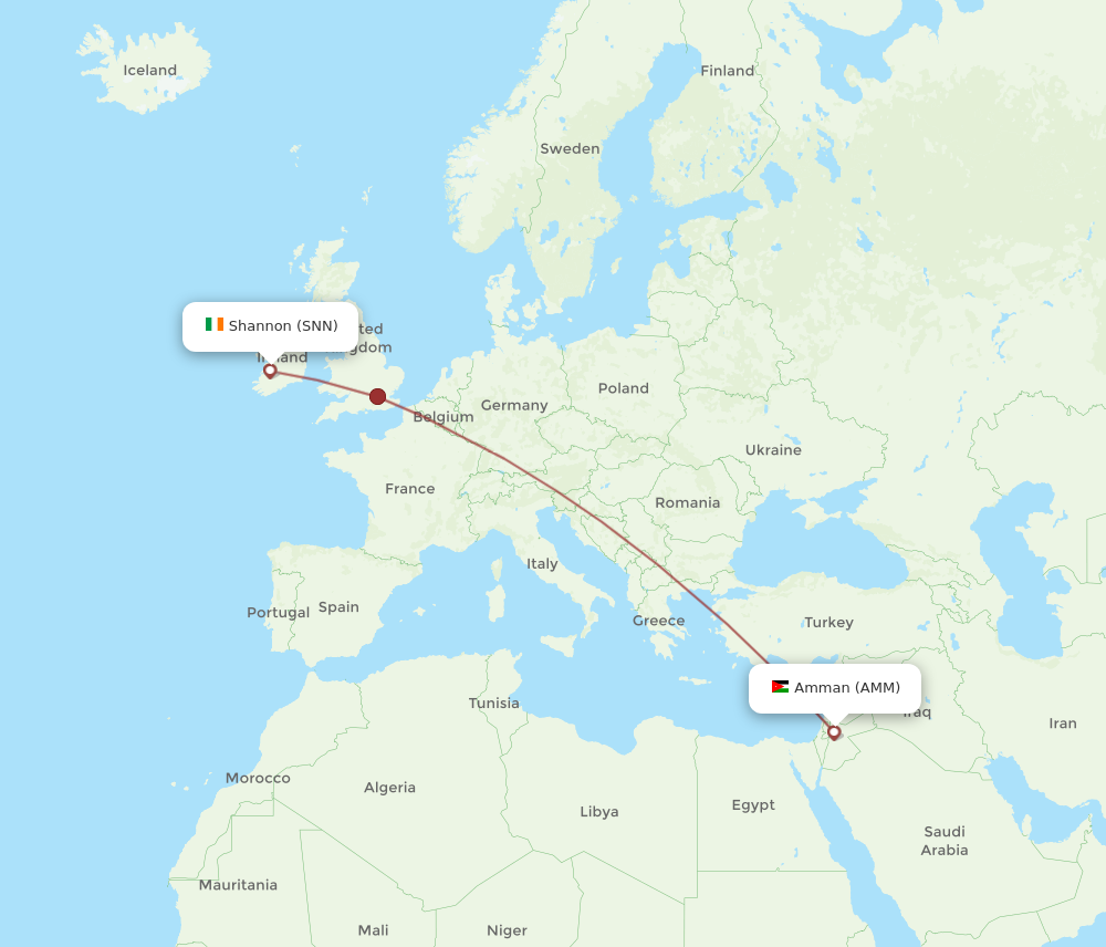 Flights dublin to store amman