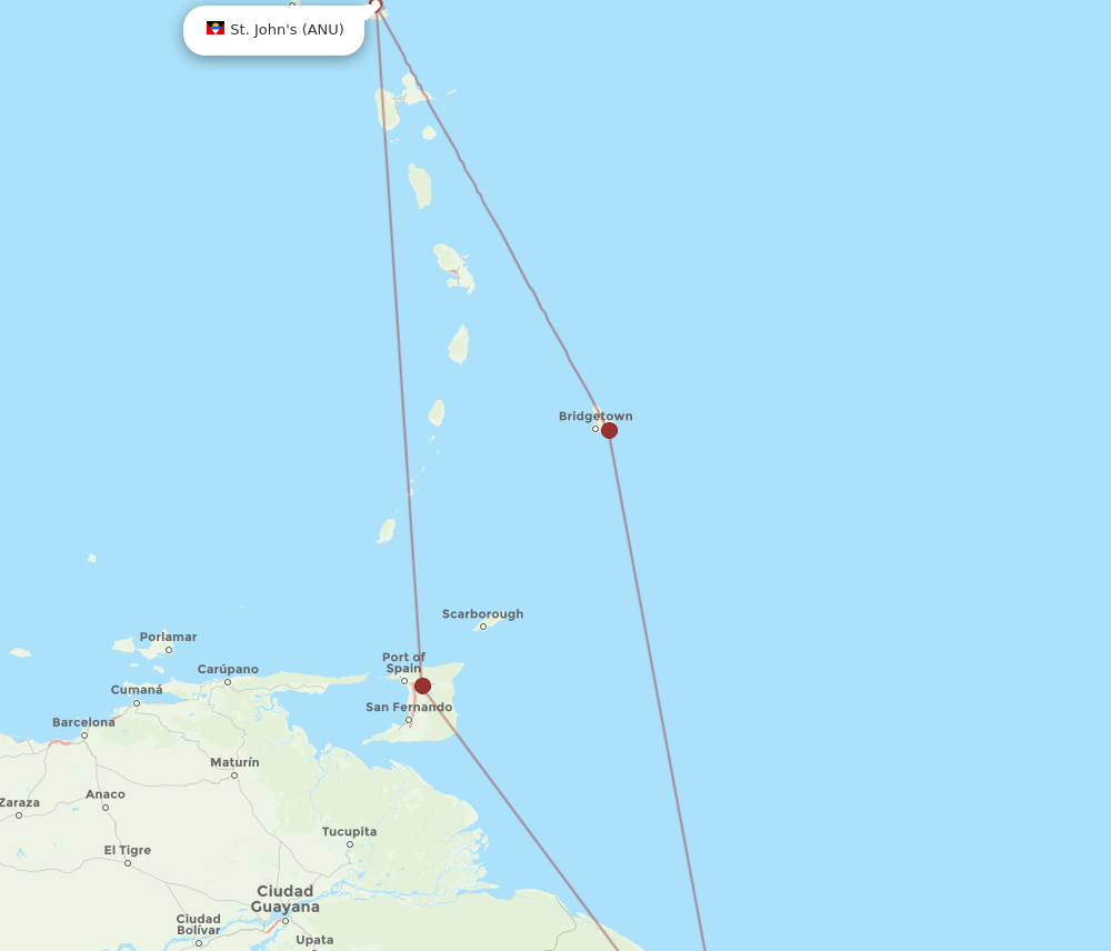 Flights from Antigua to Georgetown ANU to GEO Flight Routes