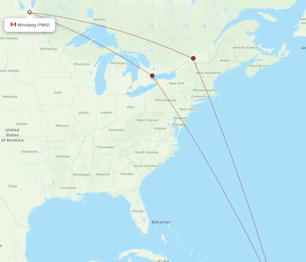 Flights from Antigua to Winnipeg ANU to YWG Flight Routes