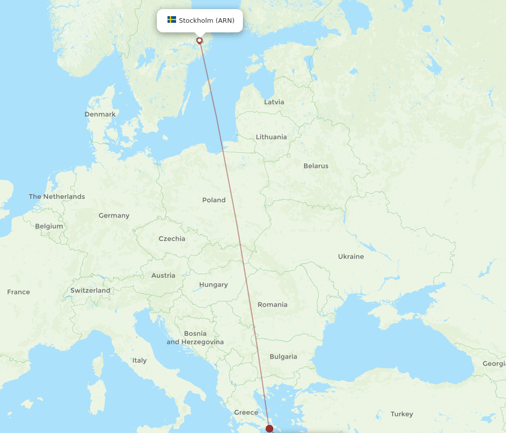 Flights from Karpathos to Stockholm AOK to ARN Flight Routes