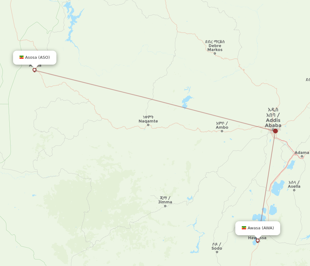 All Flight Routes From Asosa To Awasa Aso To Awa Flight Routes 3648