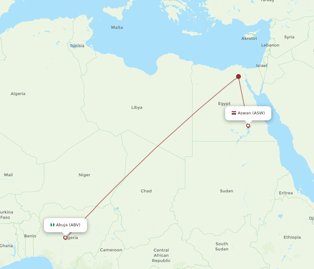 Flights From Aswan To Abuja, ASW To ABV - Flight Routes